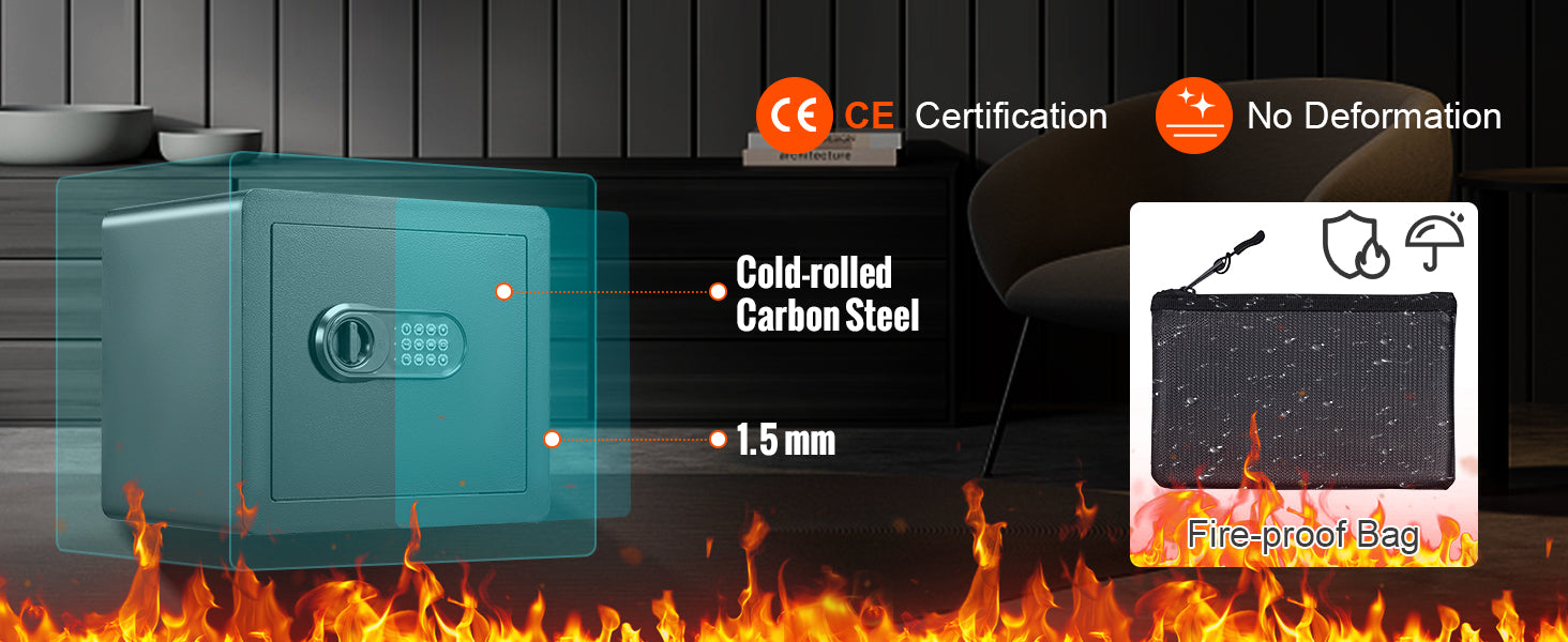 1.2 Cubic Feet Electronic Safe Box with Digital Access