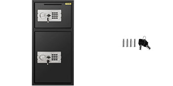 33" Double Door Steel Safe with Digital Lock & Hidden Storage