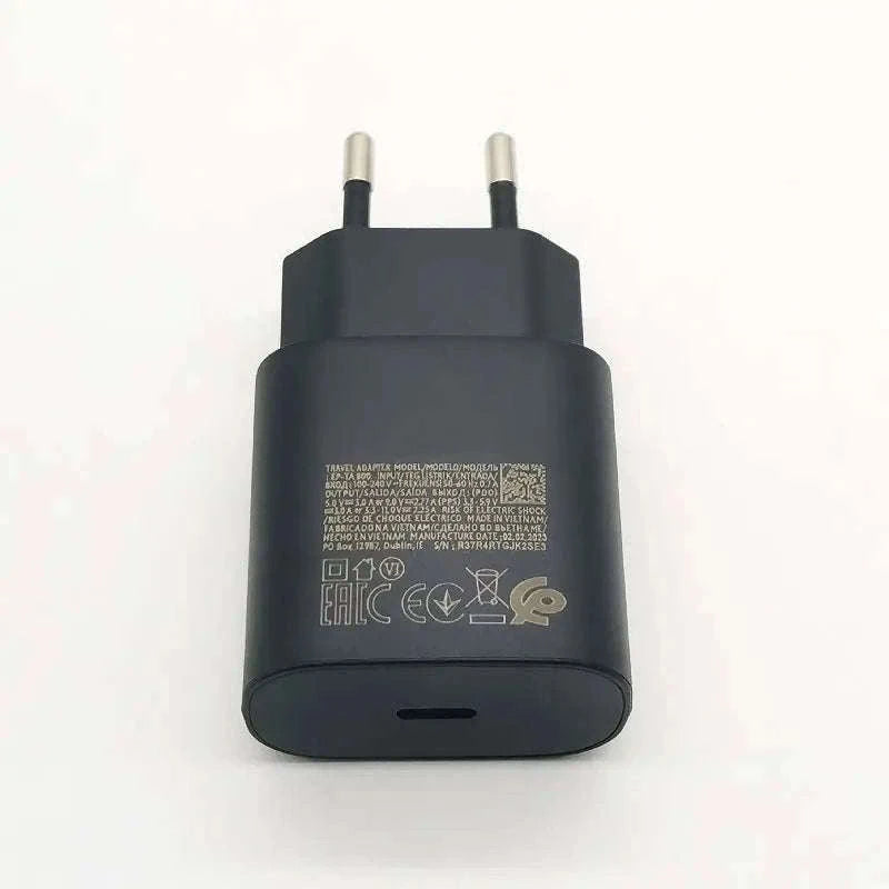 Samsung 25W PD Charger with 1m USB-C Cable-Black-Cable Only