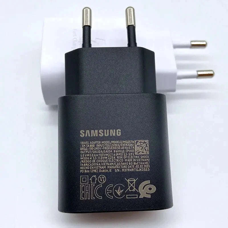 Samsung 25W Super Fast Charger – Rapid USB‑C PD Power for Galaxy Devices-Type C Cable Only