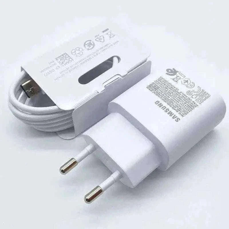 Samsung 25W Super Fast Charger with USB-C Cable-Type C Cable Only