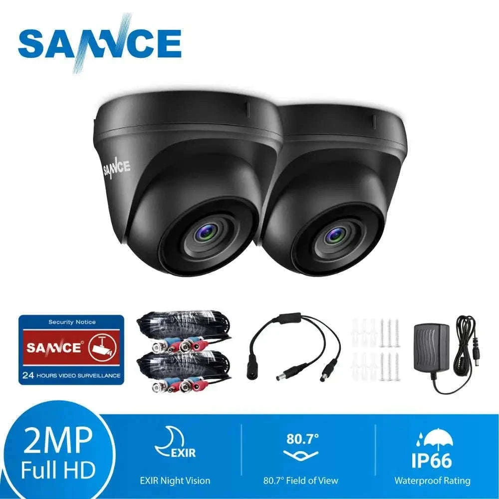 SANNCE 2-Pack 1080P Wired Dome CCTV Security Cameras-1/4" / 1200TVL / United Kingdom
