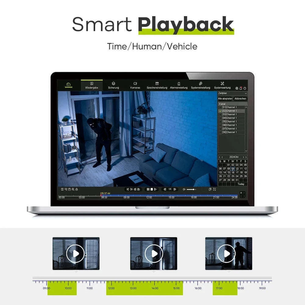 SANNCE 5MP 8-Channel NVR Security System with Audio-CZECH REPUBLIC / 1T