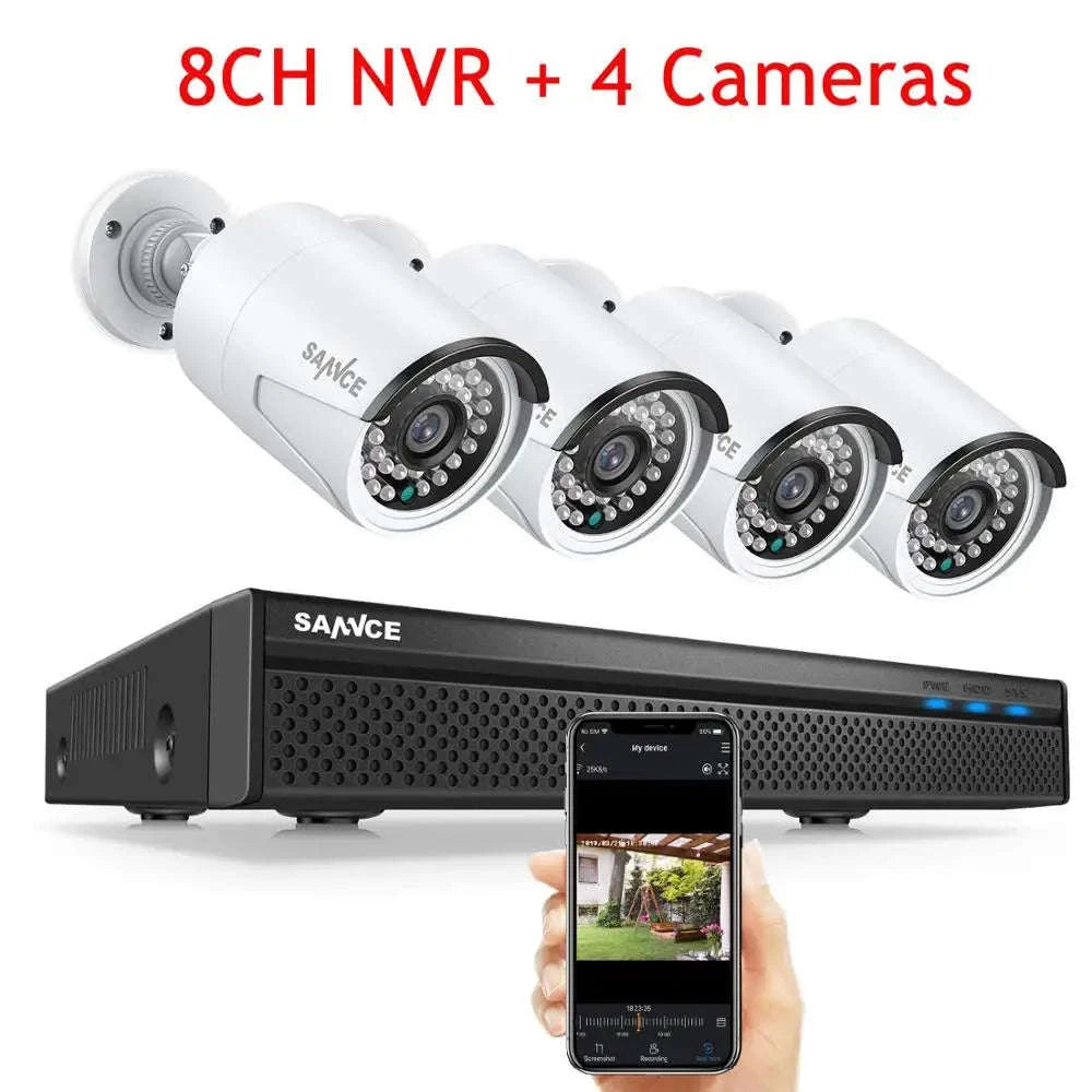 SANNCE 5MP PoE Security Camera System with 8CH NVR-As the picture / United Kingdom / None