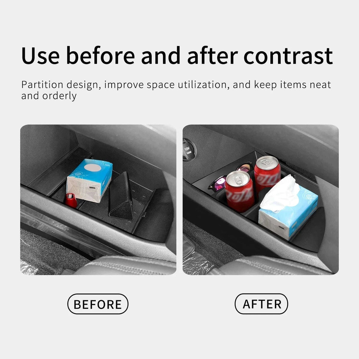 Santa Fe 2024-2026 Armrest Box Storage Organizer-central lower box