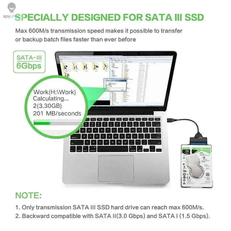 SATA to USB Adapter Cable for 2.5-Inch SSDs and HDDs-Type C