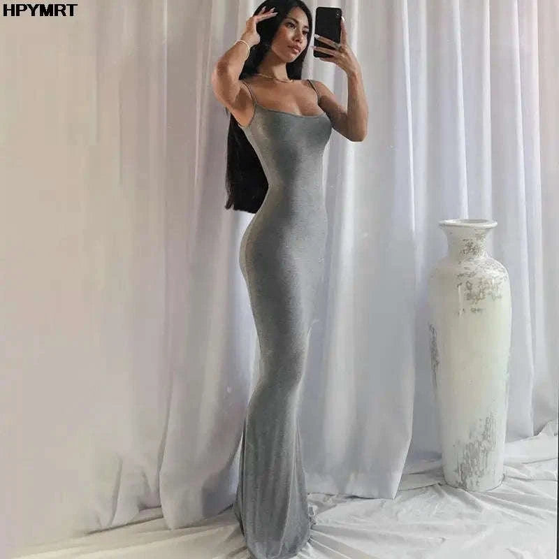 Satin Slip Backless Maxi Dress for Women-Green / XS（old）
