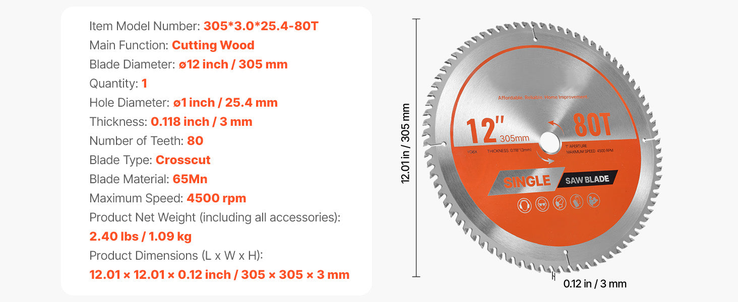 SucceBuy cirkelsavklingediameter 10 tommer, 80 skarpe legeringshøjder, 5/8 tommer trækhuls, aluminiumsbeskædningsblad til cirkelsav med varmeventiler