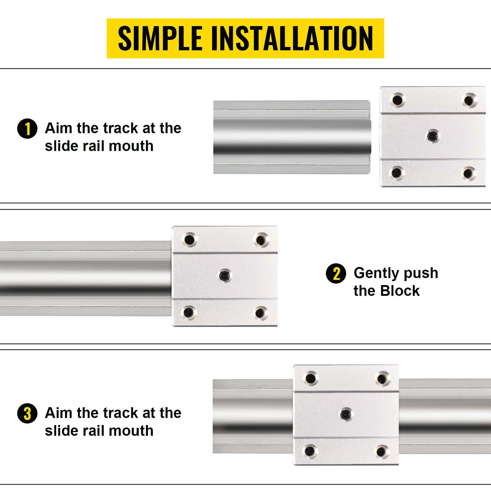 SBR12 Linear Rail Kit 1000mm with 4 Bearing Blocks for CNC-39 in / United States