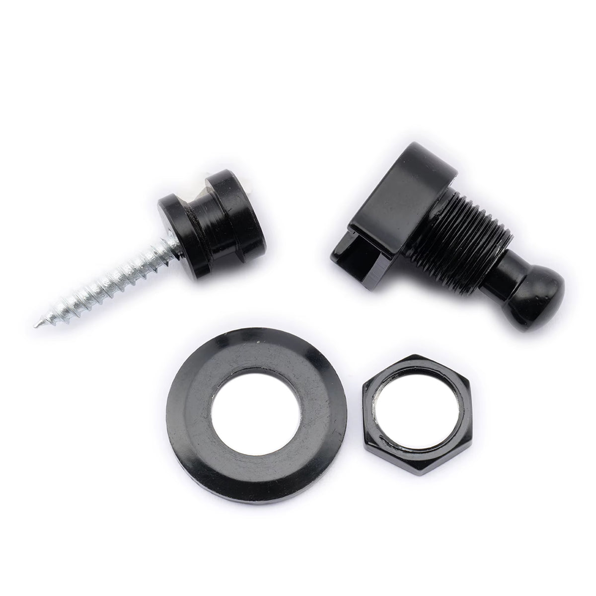 Black strap-lock components