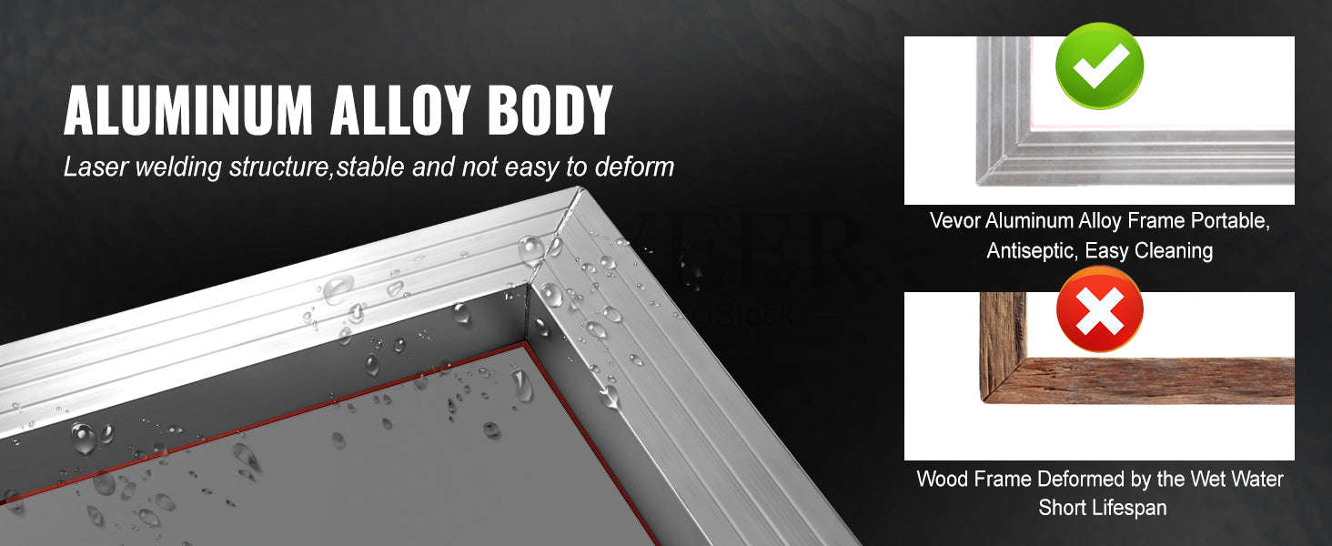 Screen Printing Kit 4 Pieces 20x20 in Aluminum Frames with 110 Mesh-4pcs 20x20 in / United States