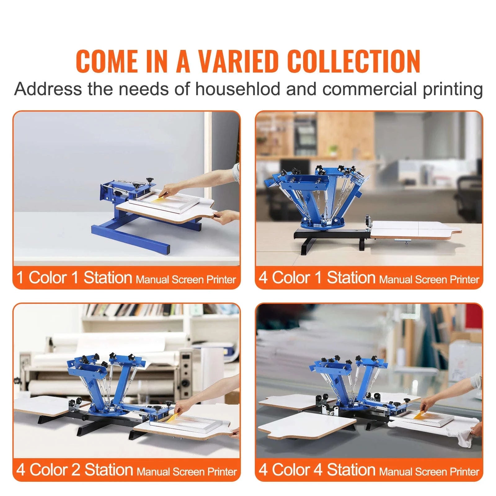 Screen Printing Machine 360° Rotatable 54 x 45 cm Single Color Single Station-1 Color 1 Station / United States