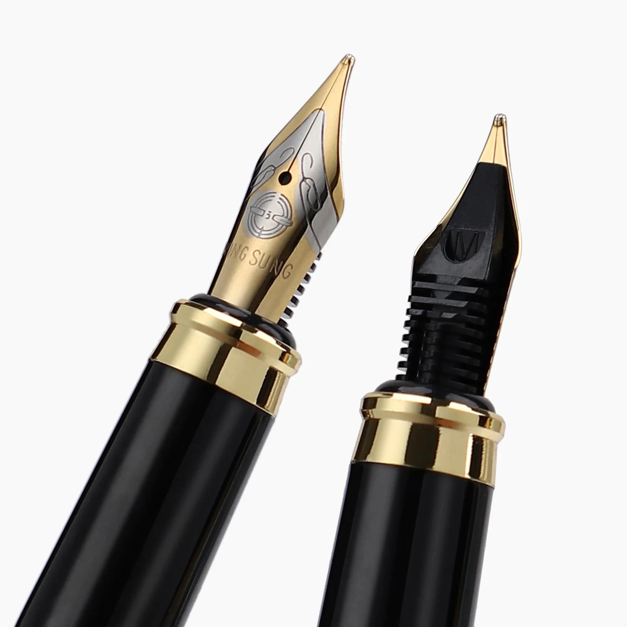 Scrub Metal Fountain Pen with 0.5mm Iridium Nib-1 pc black / F