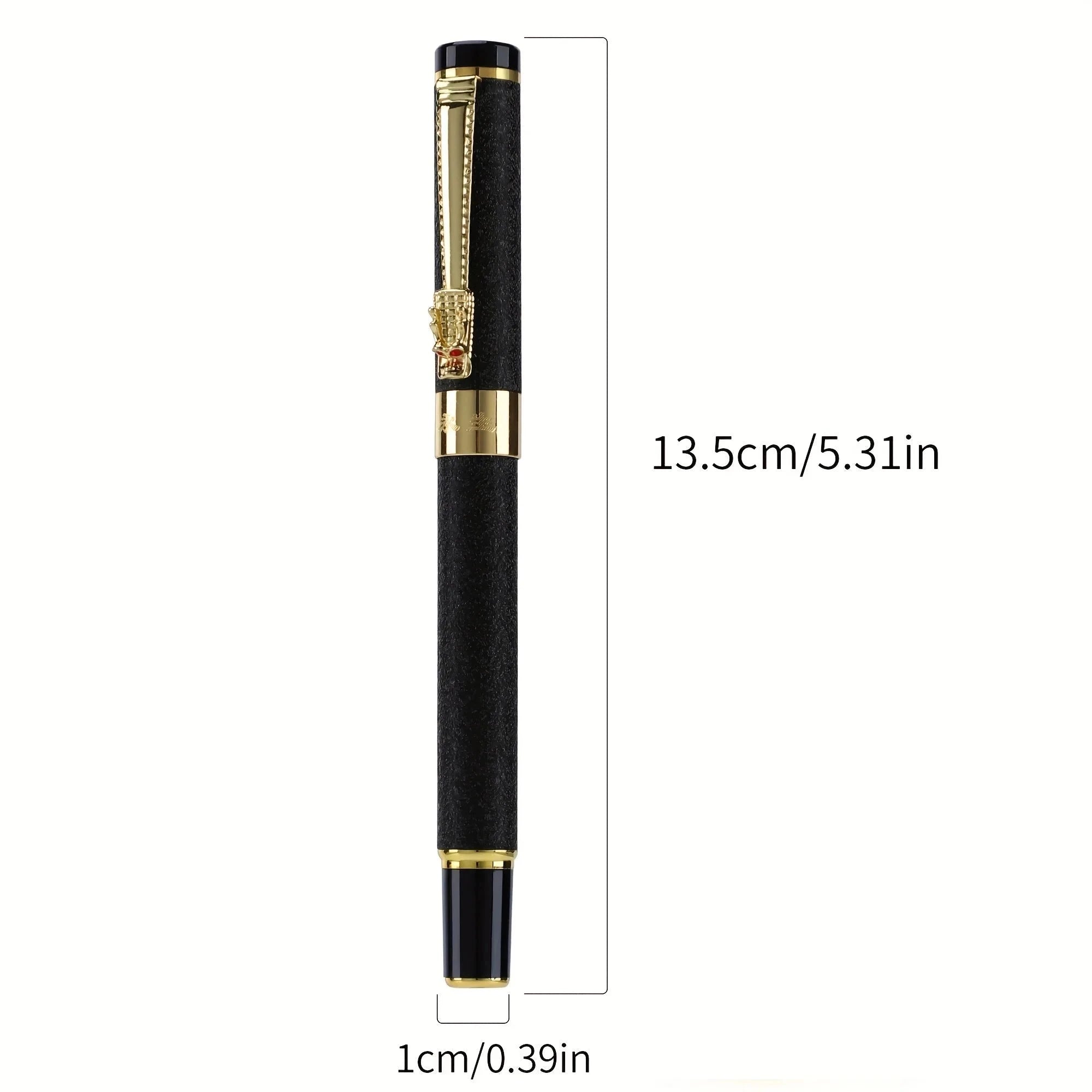 Scrub Metal Fountain Pen with 0.5mm Iridium Nib-1 pc black / F