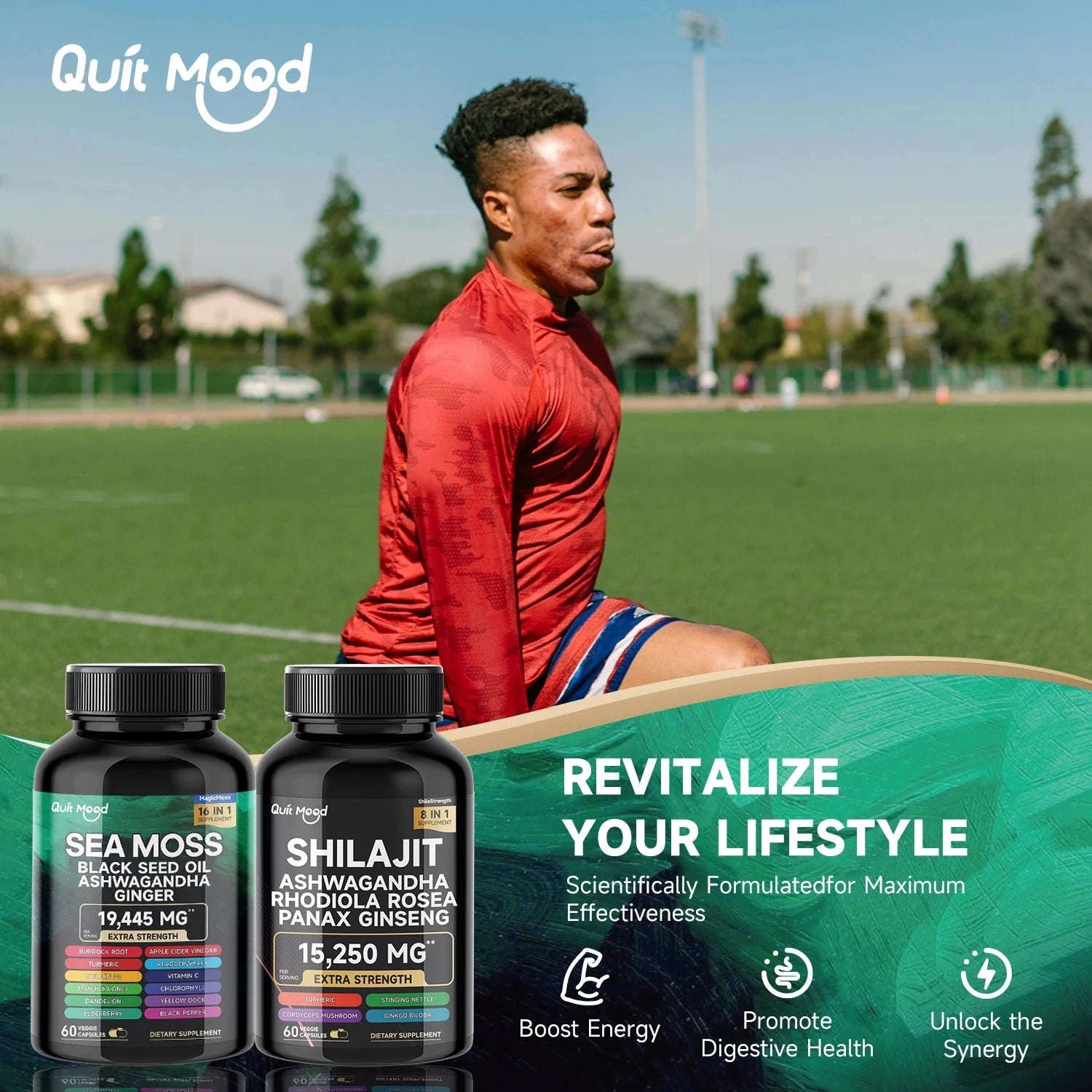 Sea Moss and Shilajit Bundle – 120 Capsule Wellness Formula-2 Bundles / United States