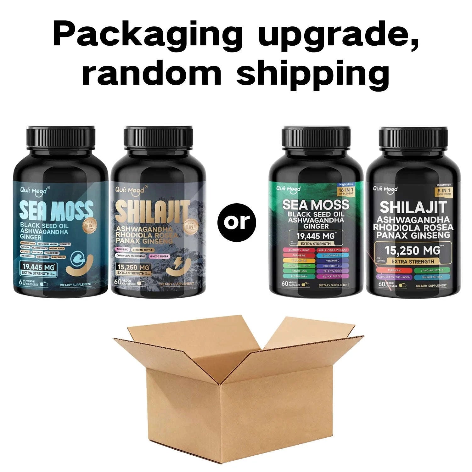 Sea Moss and Shilajit Bundle – 120 Capsule Wellness Formula-2 Bundles / United States