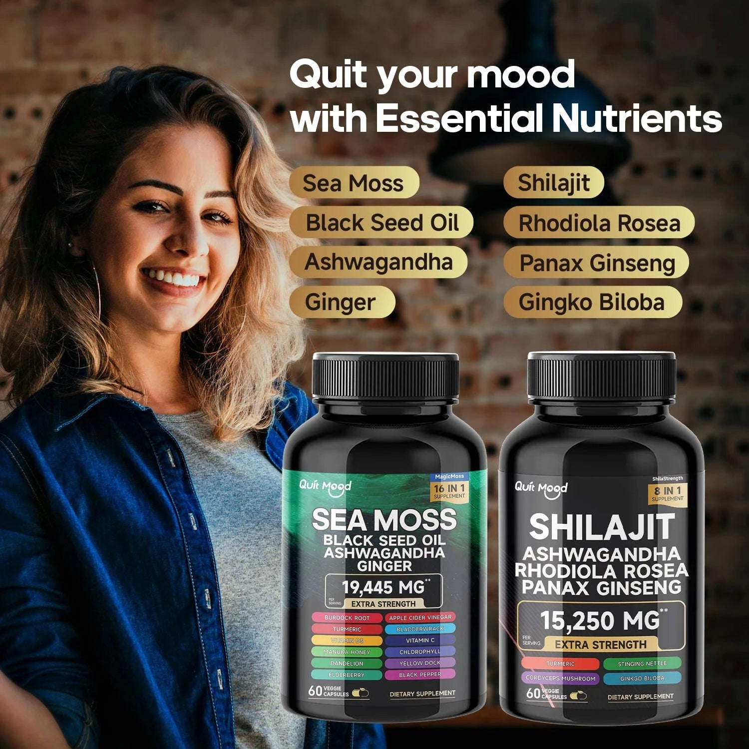 Sea Moss and Shilajit Bundle – 120 Capsule Wellness Formula-2 Bundles / United States