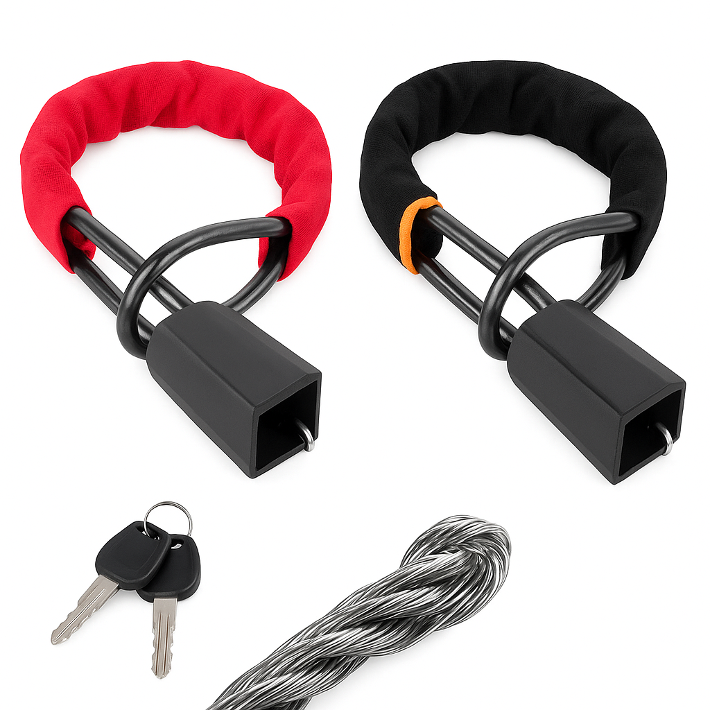 SEAMETAL Blocco volante per auto Dispositivo antifurto universale Cintura di sicurezza blocco gancio nastro in acciaio per auto camion SUV furgone RV