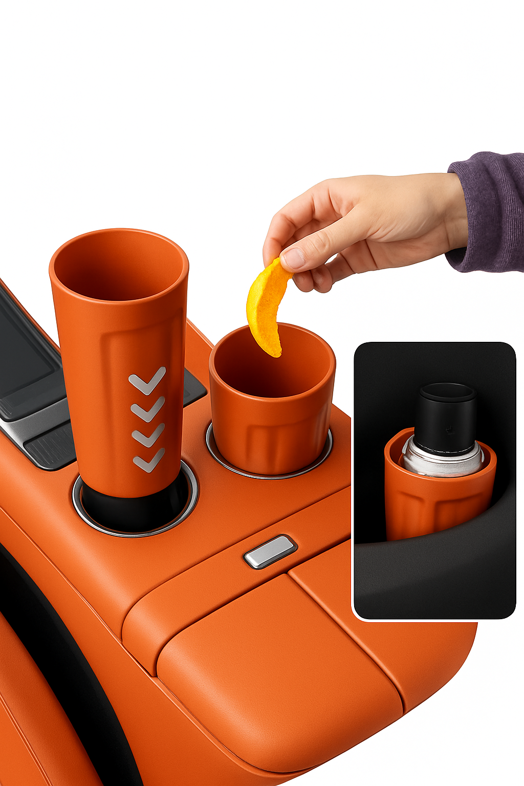 Car Trash Can Silicone Anti-Slip Washable Oil-Repellent Cup Holder Bin