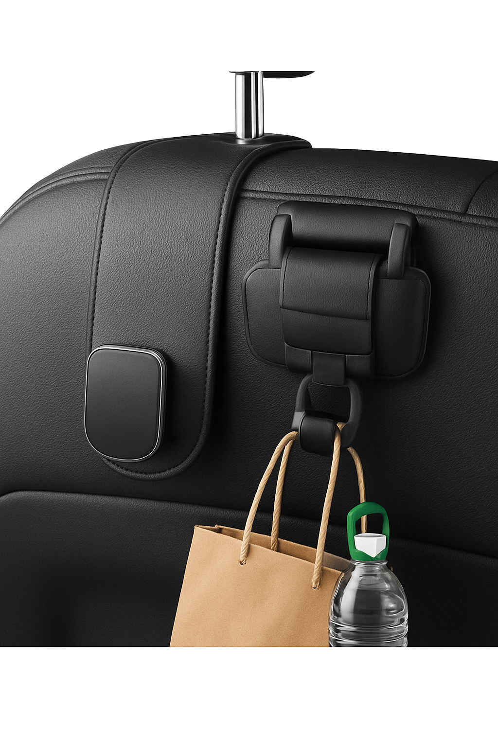 Hidden Car Back Seat Hook with Leather Cover