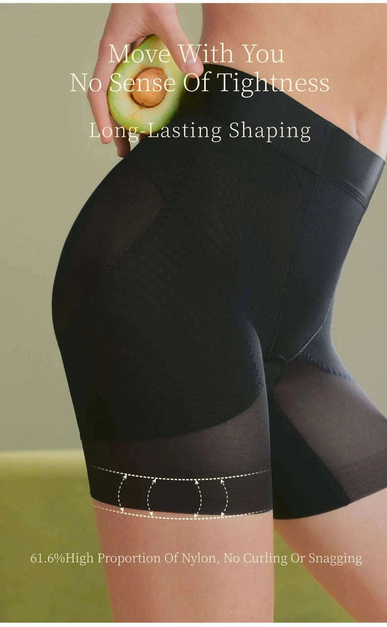 Seamless Tummy Control Shaper Shorts for Women (Thin, Firm Hold)-Summer-Black-N162 / S