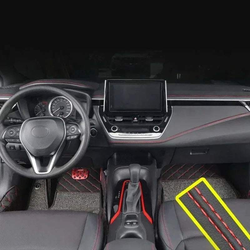 Self-Adhesive Car Interior Trim Line for Doors and Dashboard-Germany / Red / 100CM