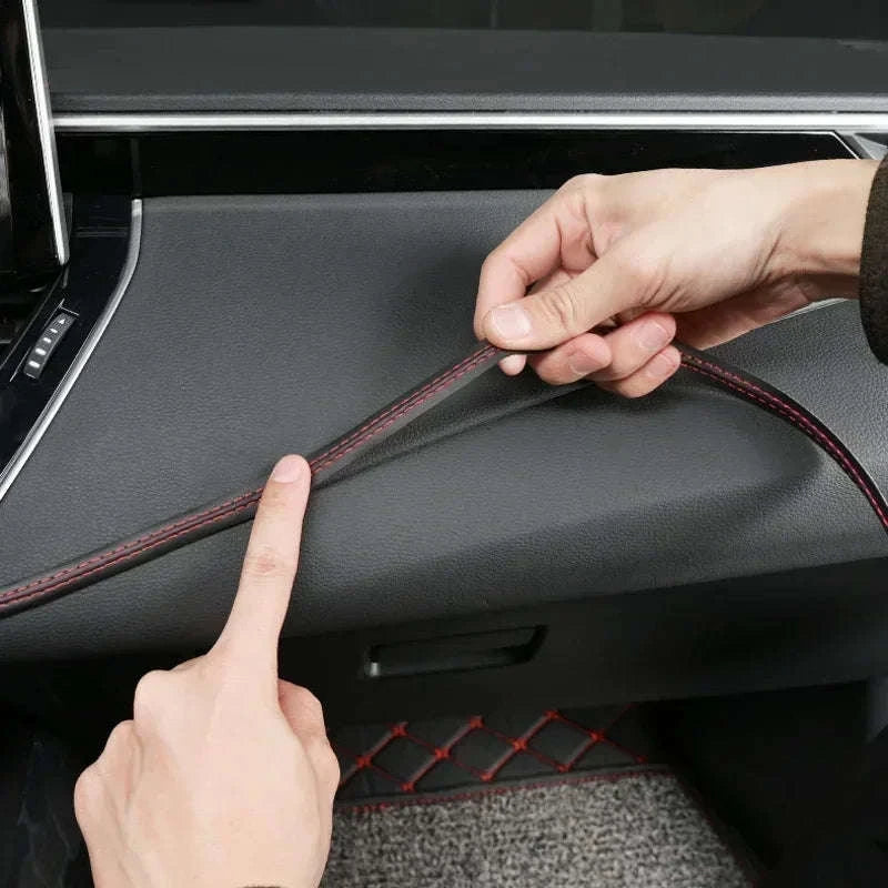 Self-Adhesive Car Interior Trim Line for Doors and Dashboard-Germany / Red / 100CM