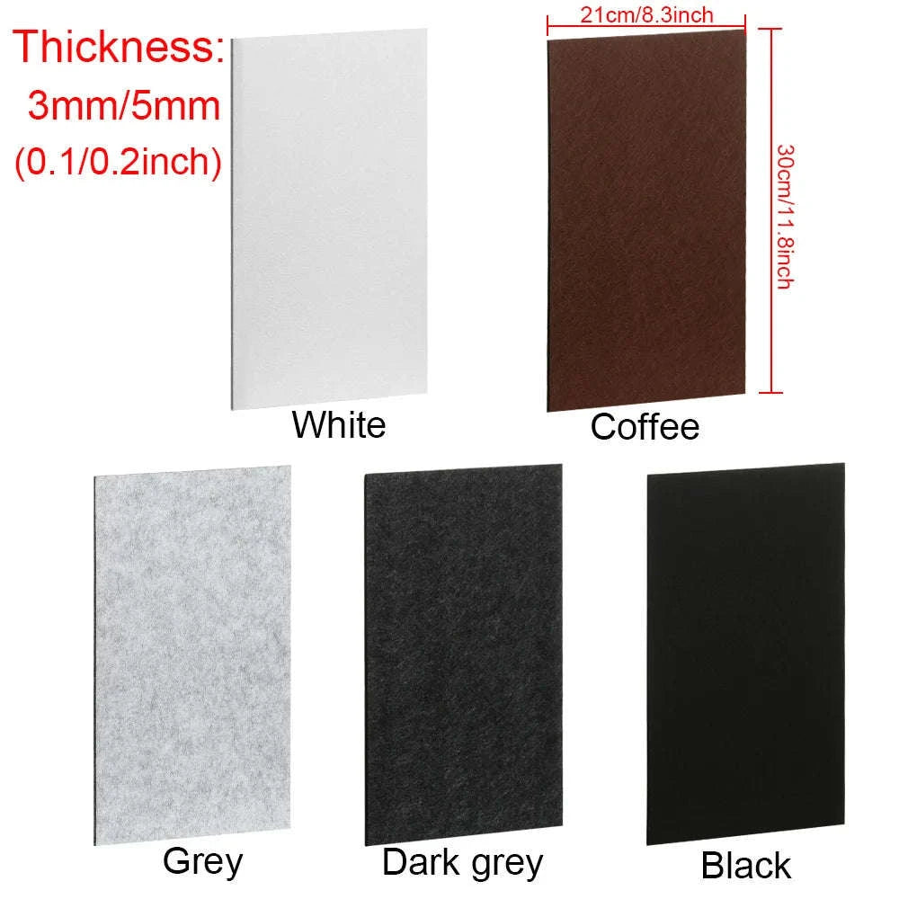Self Adhesive Furniture Leg Felt Pads for Floor Protection-black / 3mm