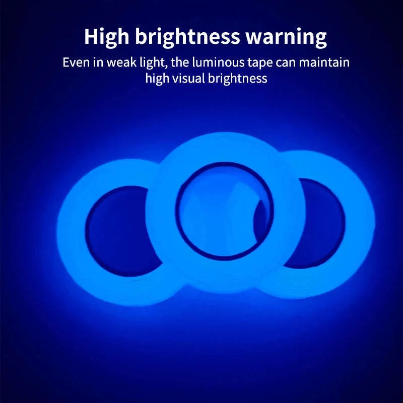 Self-Adhesive Luminous Safety Tape-blue 3cmx3m