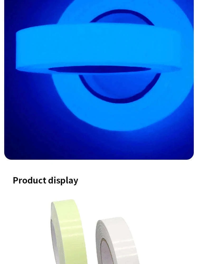 Self-Adhesive Luminous Safety Tape for Clear Night Visibility-blue 3cmx3m