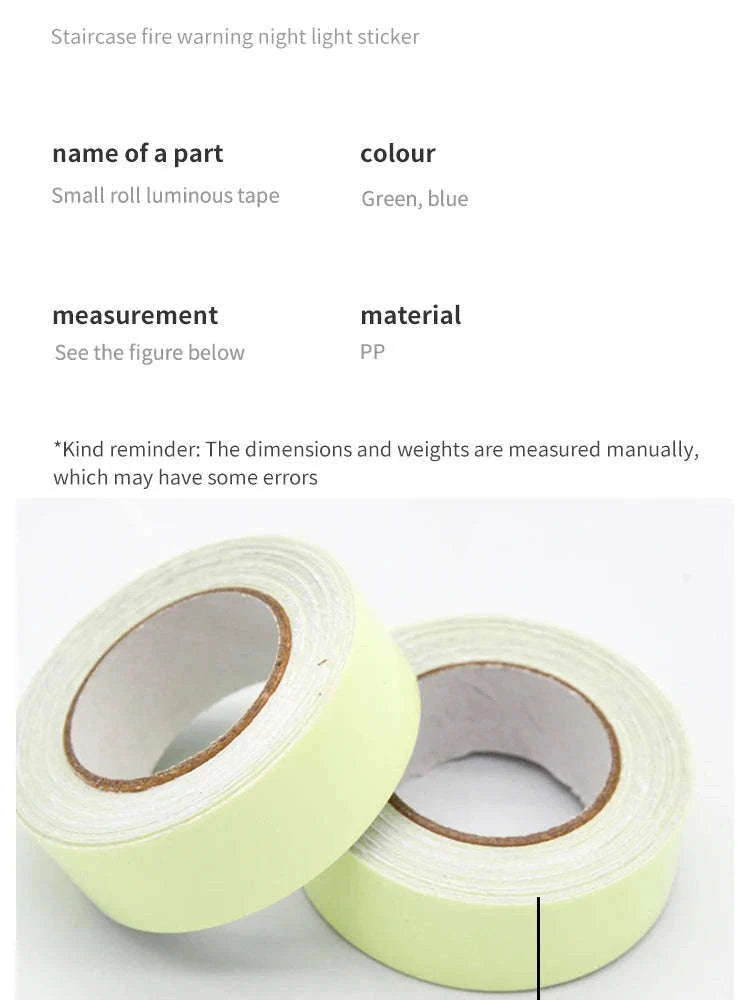 Self-Adhesive Luminous Safety Tape for Clear Night Visibility-blue 3cmx3m