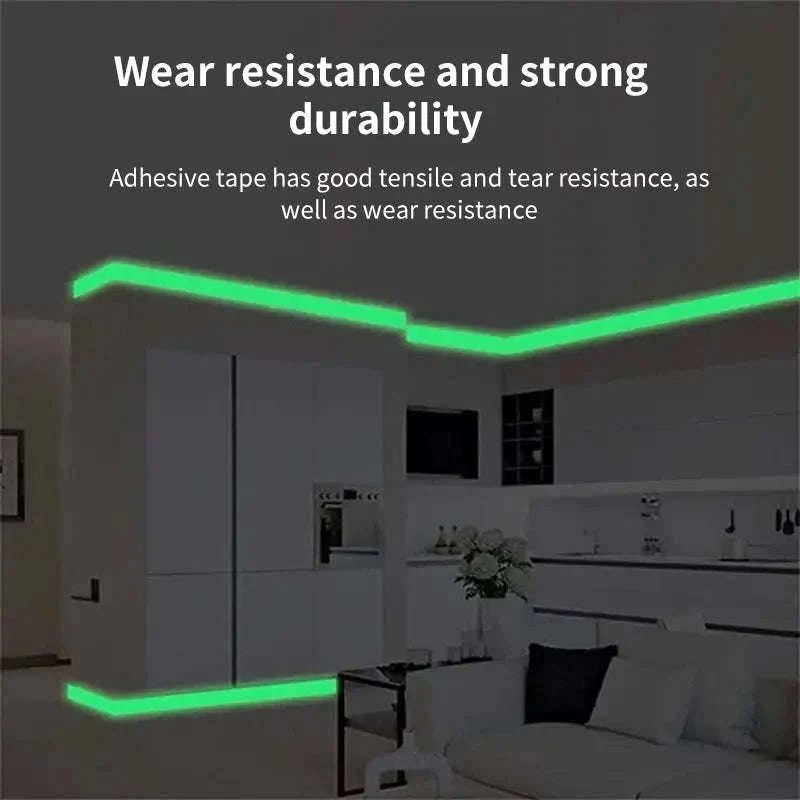 Self-Adhesive Luminous Safety Tape for Clear Night Visibility-blue 3cmx3m