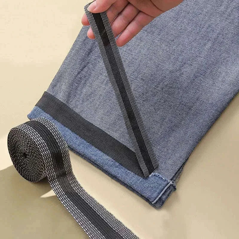 Self-Adhesive Pants Patch for Quick Iron-On Hem Repair-Black 5M