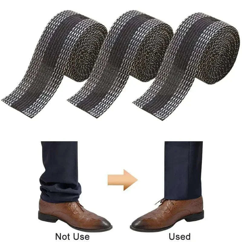 Self-Adhesive Pants Patch for Quick Iron-On Hem Repair-Black 5M