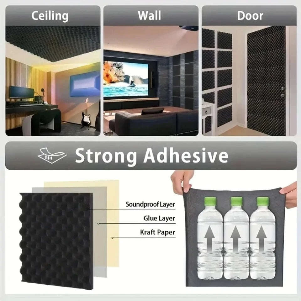 Self Adhesive Soundproofing Insulation Cotton-100x25x2cm