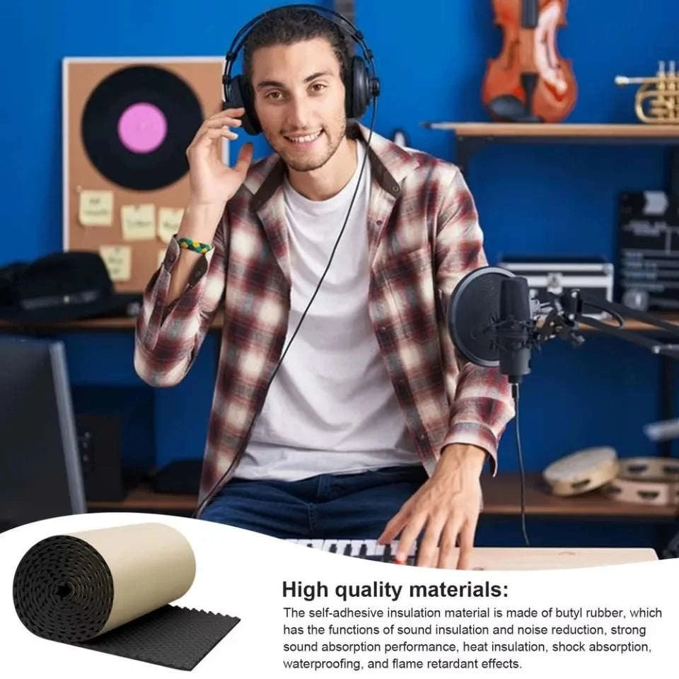 Self Adhesive Soundproofing Insulation Cotton-100x25x2cm