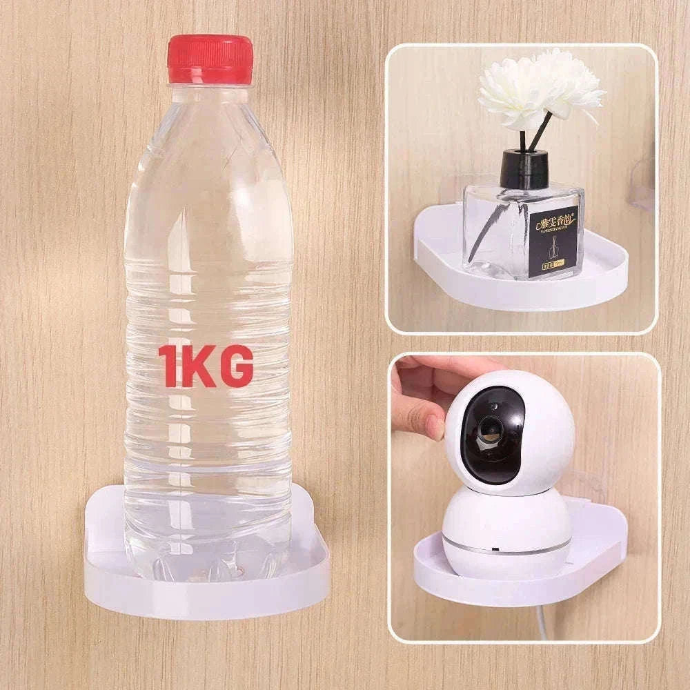 Self-Adhesive Wall Mount Shelf for Security Cameras & Baby Monitors-2X Clear