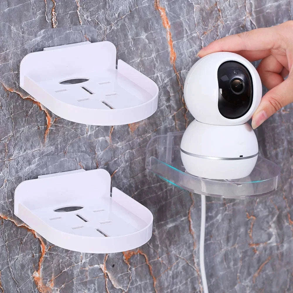 Self-Adhesive Wall Mount Shelf for Security Cameras & Baby Monitors-2X Clear