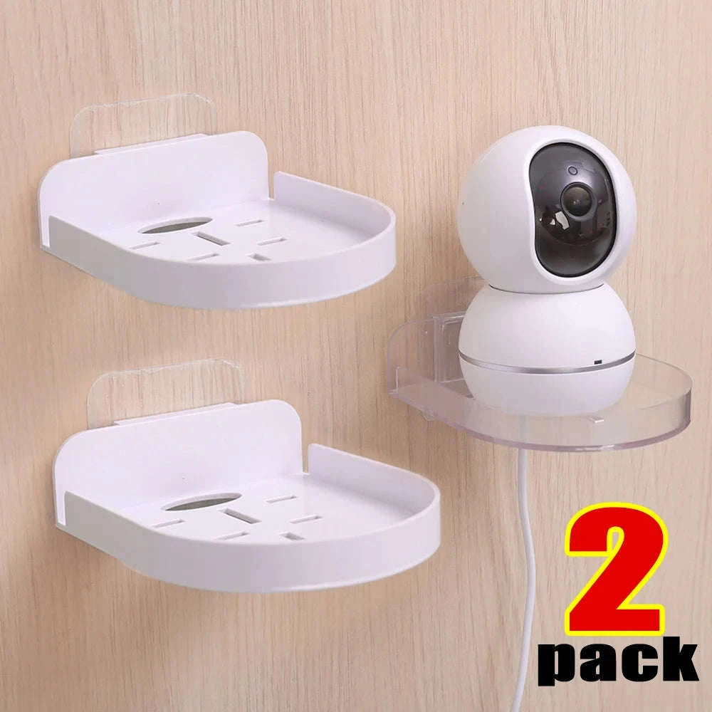 Self-Adhesive Wall Mount Shelf for Security Cameras & Baby Monitors-2X Mixed