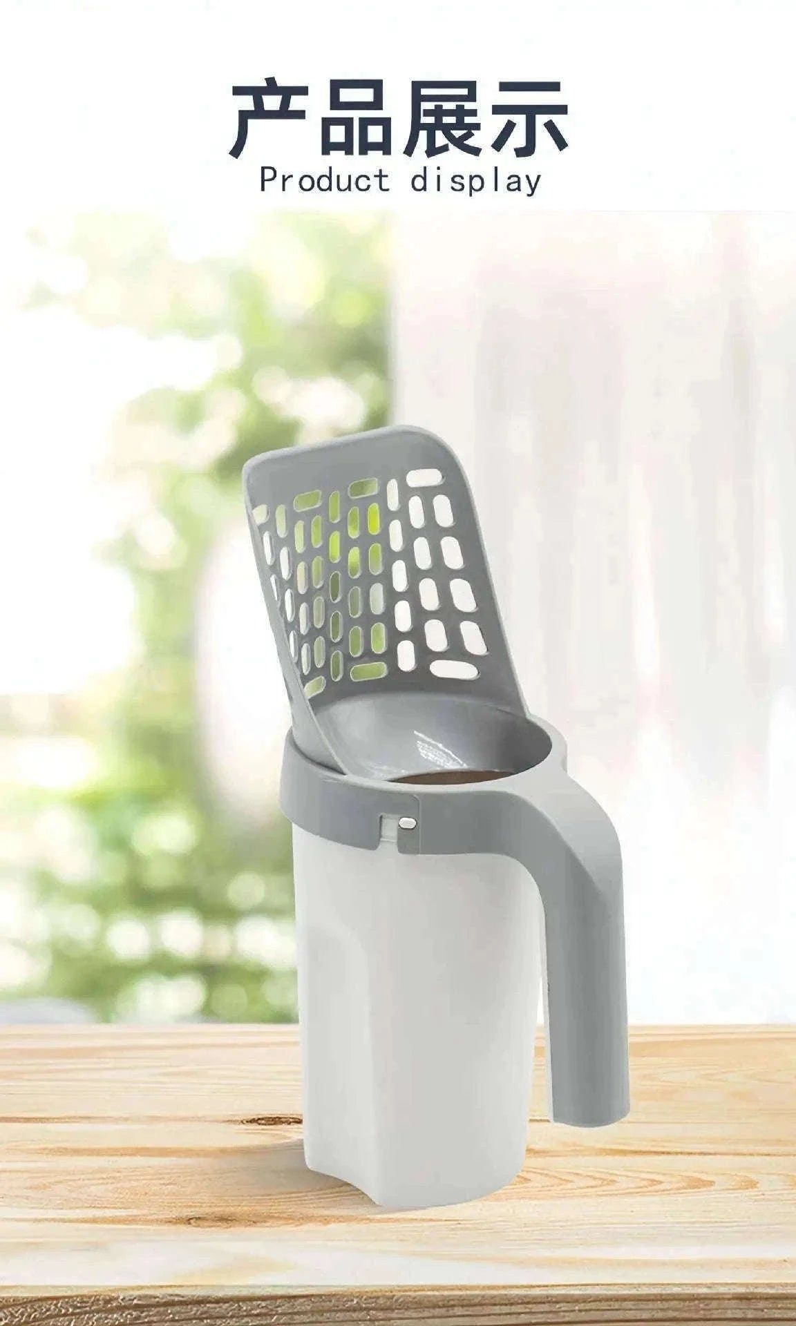Self-Cleaning Cat Litter Scoop with Built-In Waste Bin-XXXS / a set