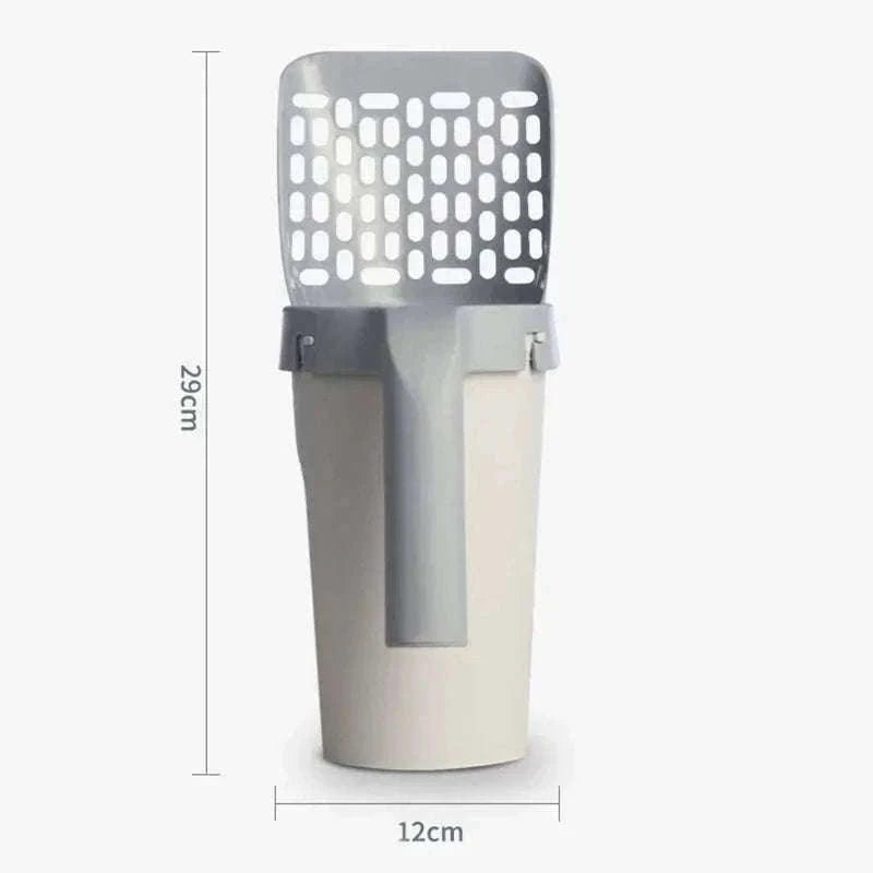 Self-Cleaning Cat Litter Scoop with Built-In Waste Bin-XXXS / a set