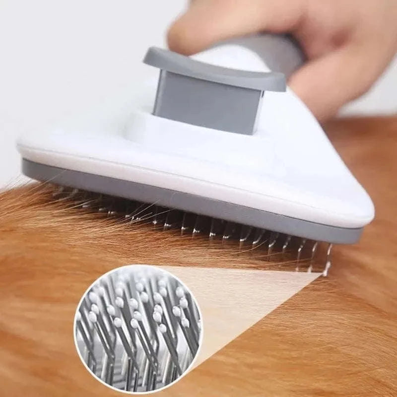 Self-Cleaning Pet Brush & Comb-Blue