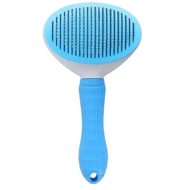 Self-Cleaning Pet Brush & Comb for Easier Grooming-Blue