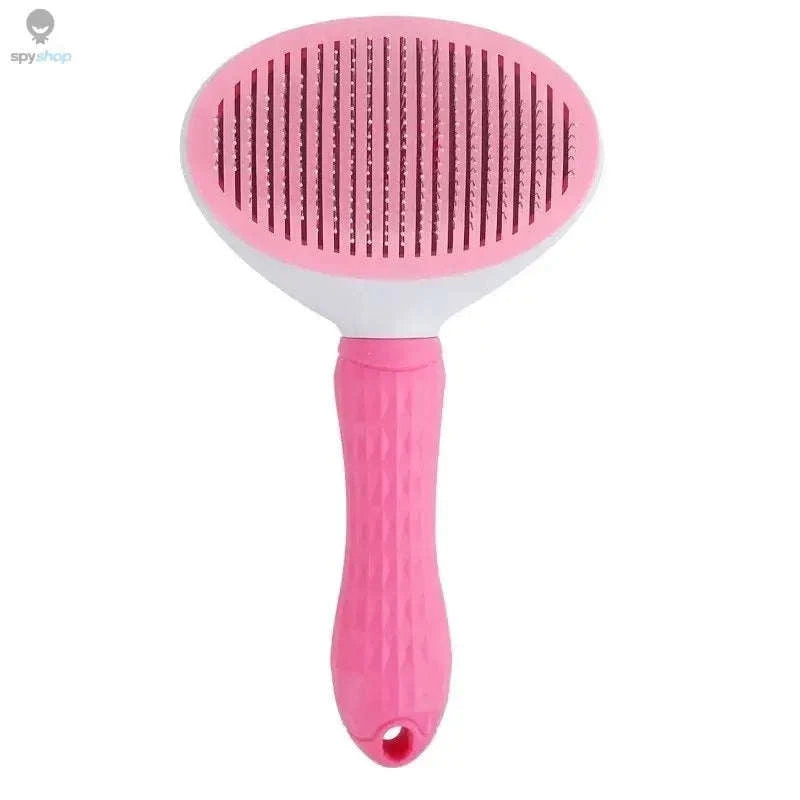 Self-Cleaning Pet Brush – Easy Grooming for a Healthier, Happier Coat-Gray