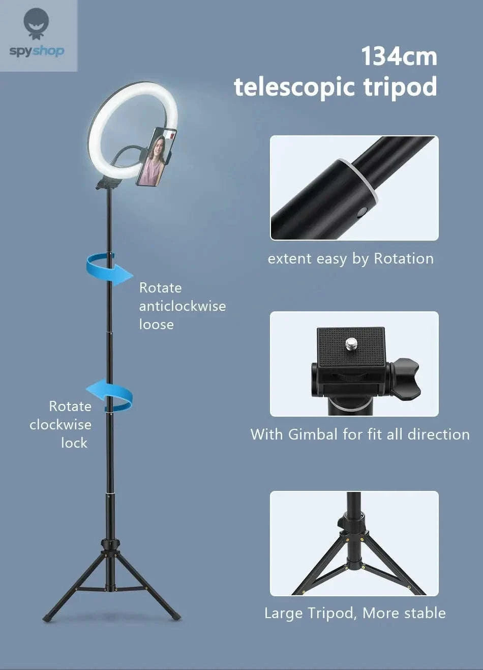 Selfie LED Ring Light Studio Kit-33CM LED 160tripod