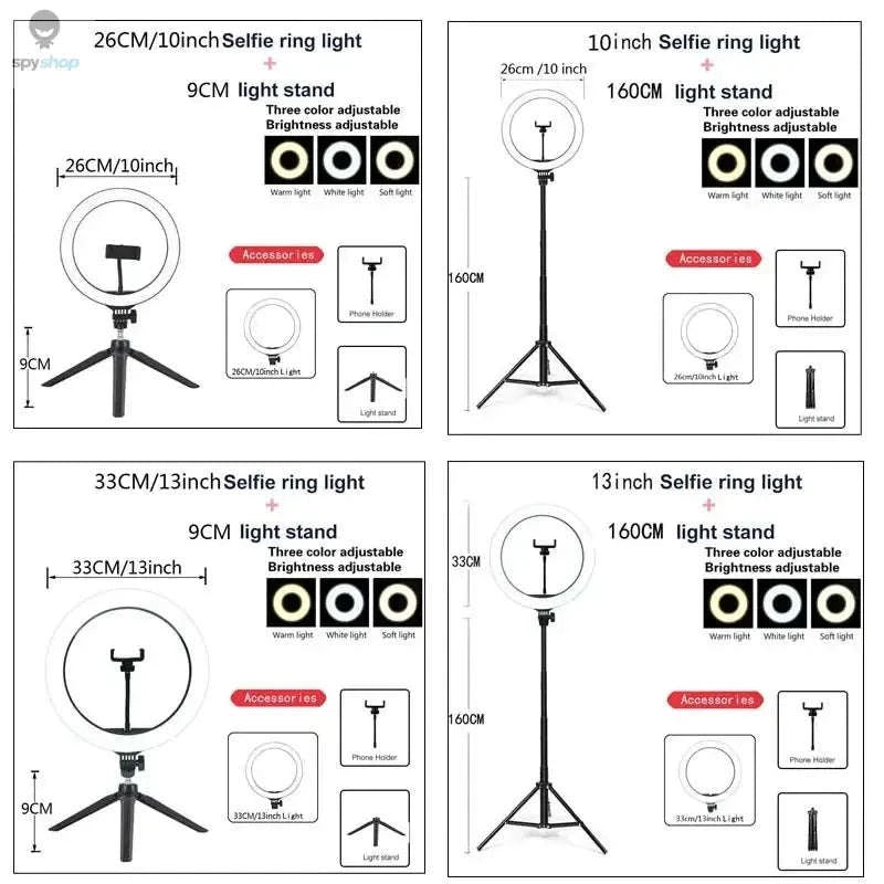 Selfie LED Ring Light Studio Kit-33CM LED 160tripod