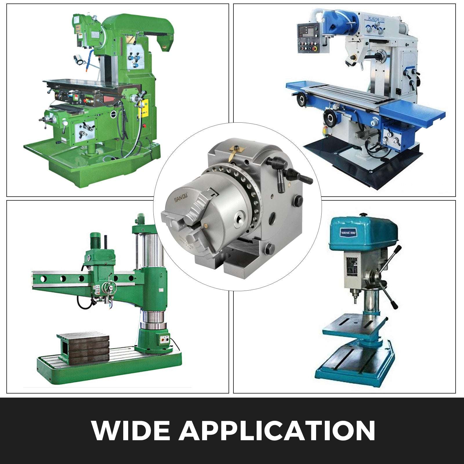 Semi-Universal Dividing Head 4"/5" 3-Jaw Chuck Milling Indexer Set-With 4In 3-Jaw Chuck / spain