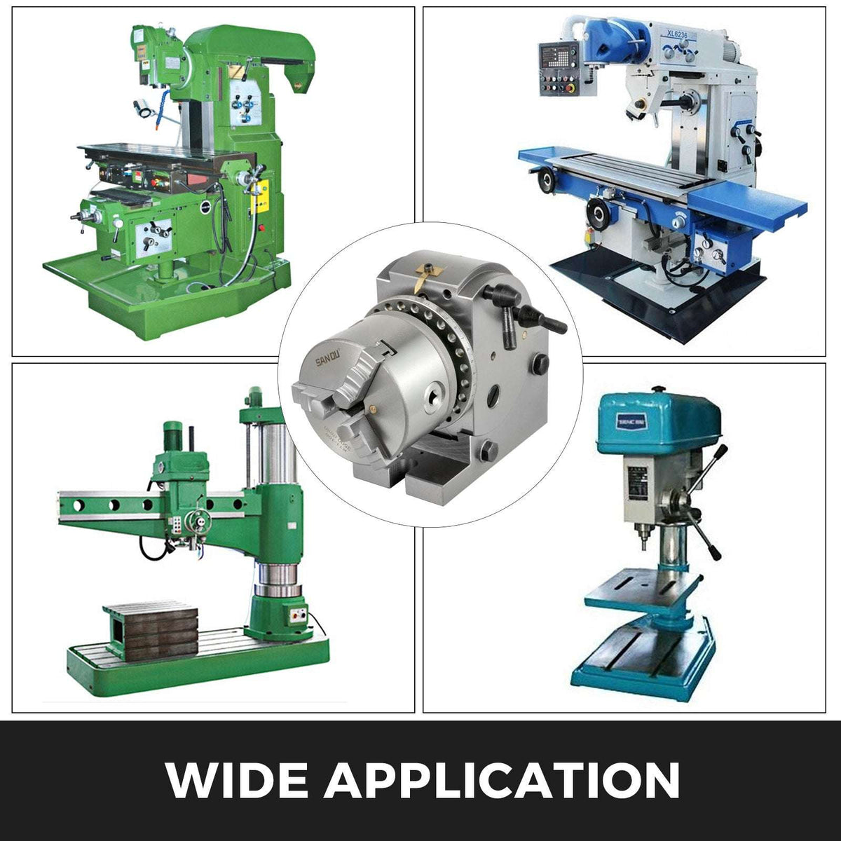 Semi-Universal Dividing Head 4"/5" 3-Jaw Chuck Milling Indexer Set-With 4In 3-Jaw Chuck / spain