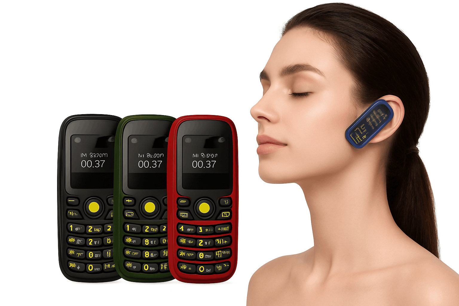 SERVO B25 Mini Mobile Phone for Simple Calls and Travel-green