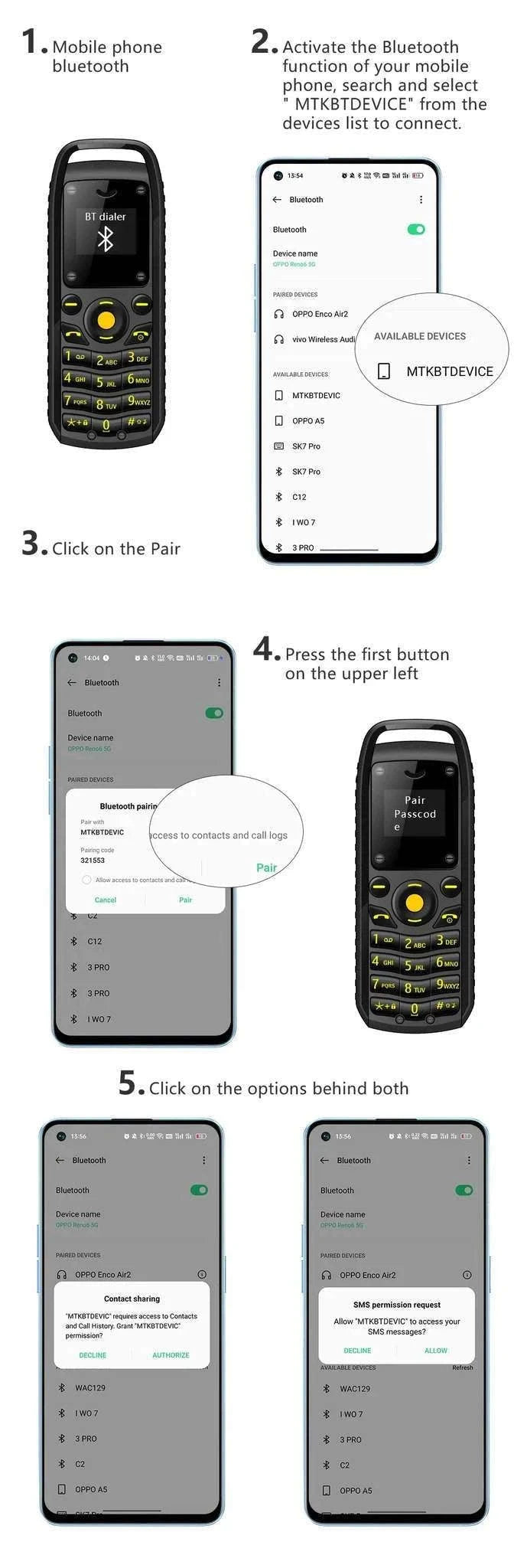 SERVO B25 Mini Mobile Phone for Simple Calls and Travel-green